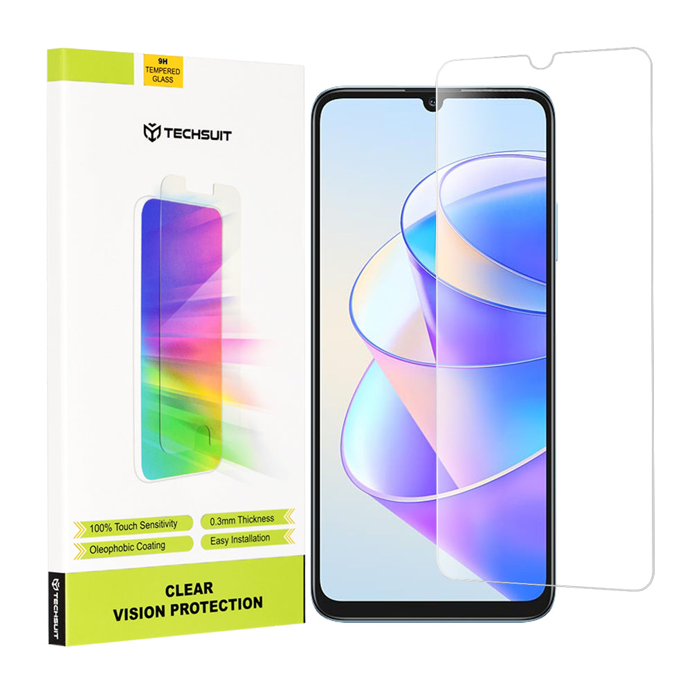 Zaštitna folija za ekran Techsuit Clear Vision za Honor X7a, Kaljeno staklo, Full Glue