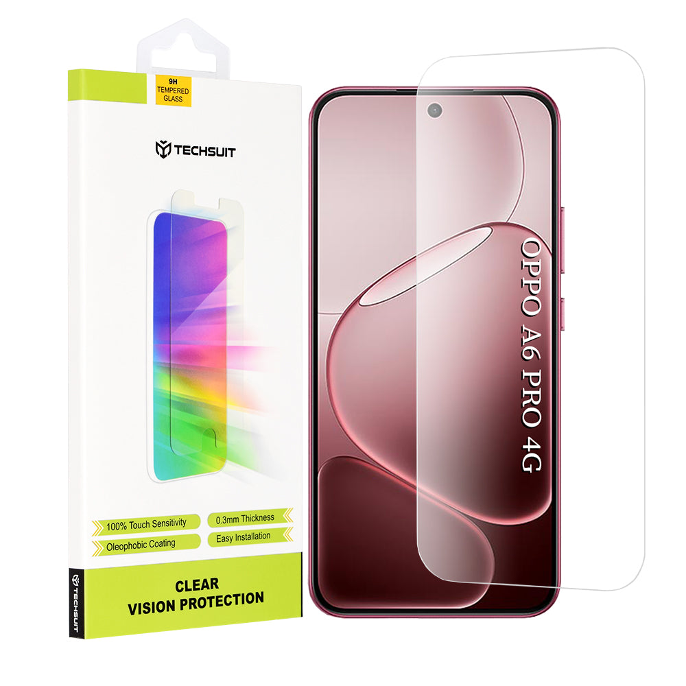 Zaštitna folija za ekran Techsuit Clear Vision za Oppo A6 Pro 5G / A6 Pro 4G, Kaljeno staklo, Full Glue