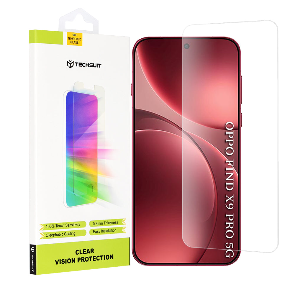 Zaštitna folija za ekran Techsuit Clear Vision za Oppo Find X9 Pro, Kaljeno staklo, Full Glue