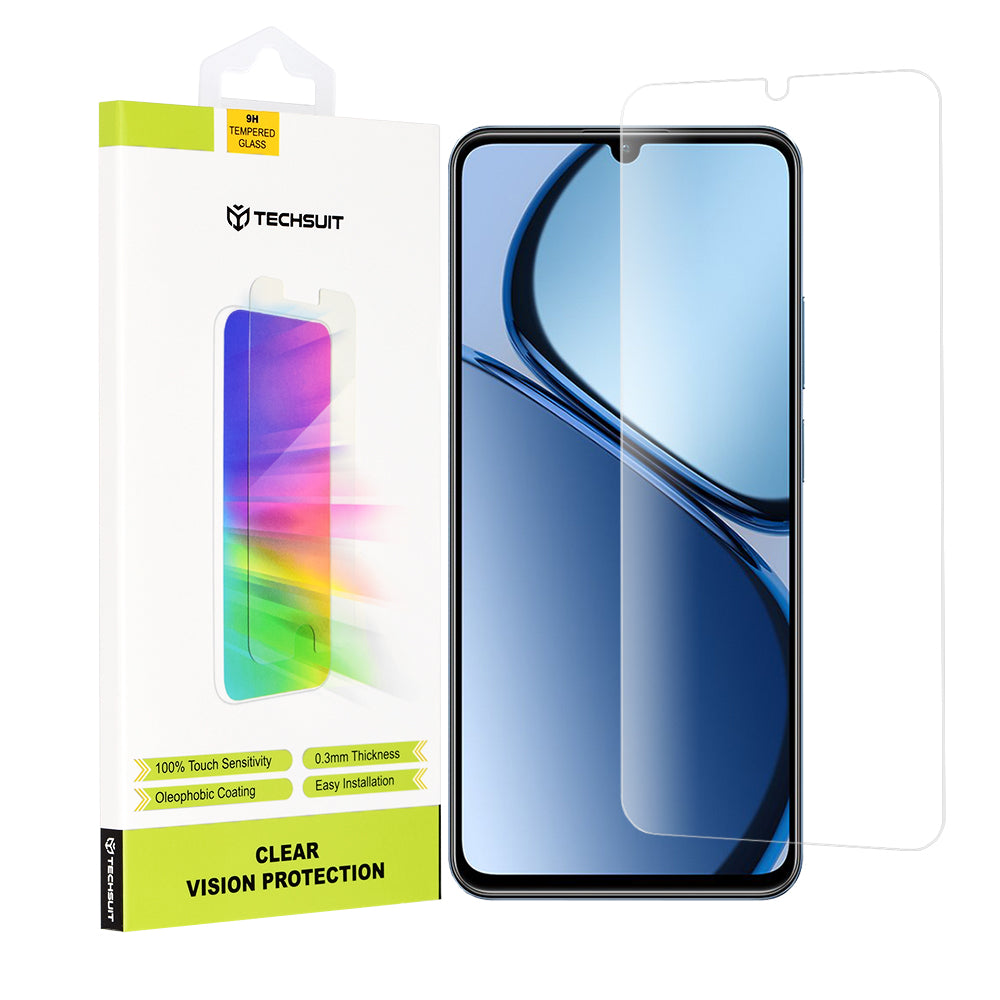 Zaštitna folija za ekran Techsuit Clear Vision za Realme C63 / C61, Kaljeno staklo, Full Glue