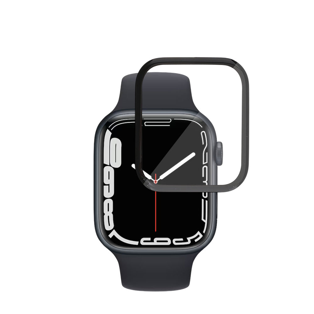 Zaštitna folija za ekran Techsuit Nano Flex za Apple Watch Series 9 / 8 / 7 45mm, Plastika, Set od 2 komada, Crna