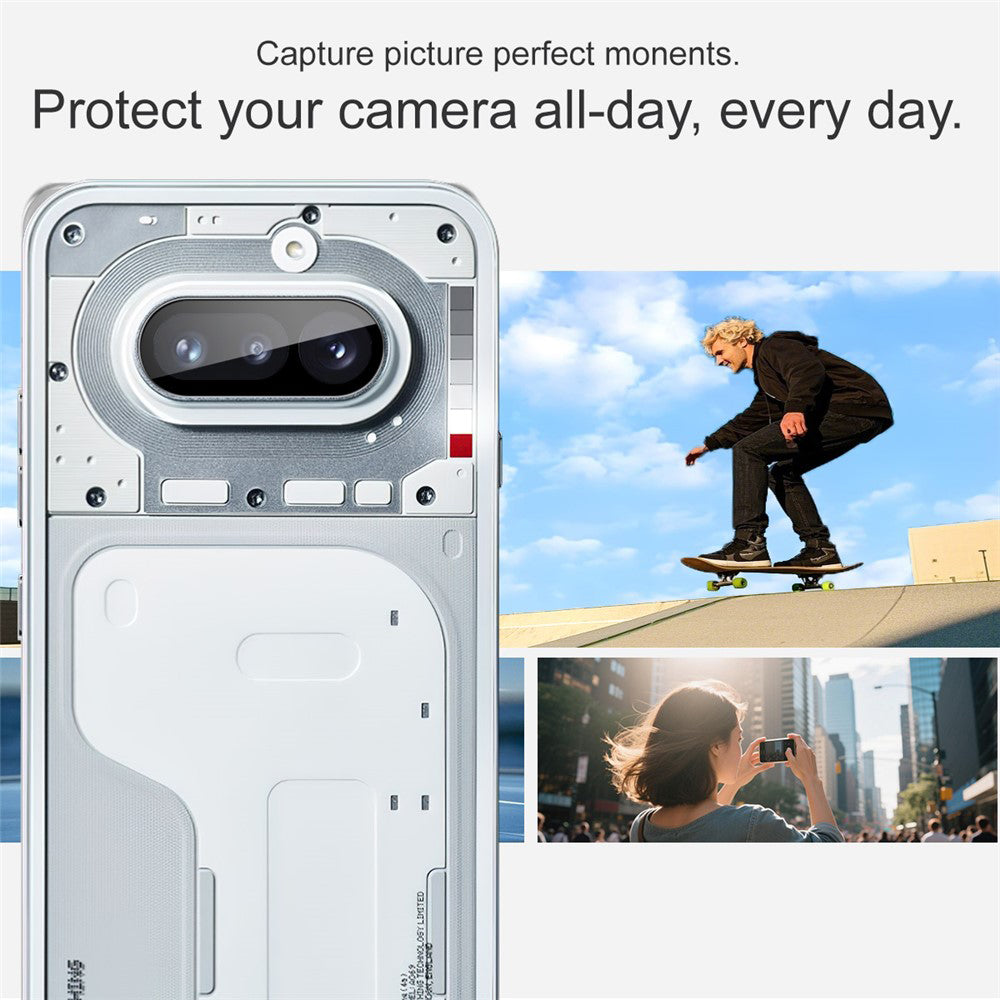 Zaštitna folija za stražnju kameru Techsuit za Nothing Phone (4a), kaljeno staklo, crna