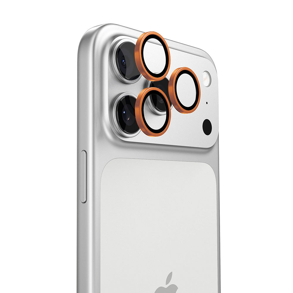 Zaštitna folija za stražnju kameru Torras Lensguard za Apple iPhone 17 Pro Max / 17 Pro, Kaljeno staklo, Narančasta