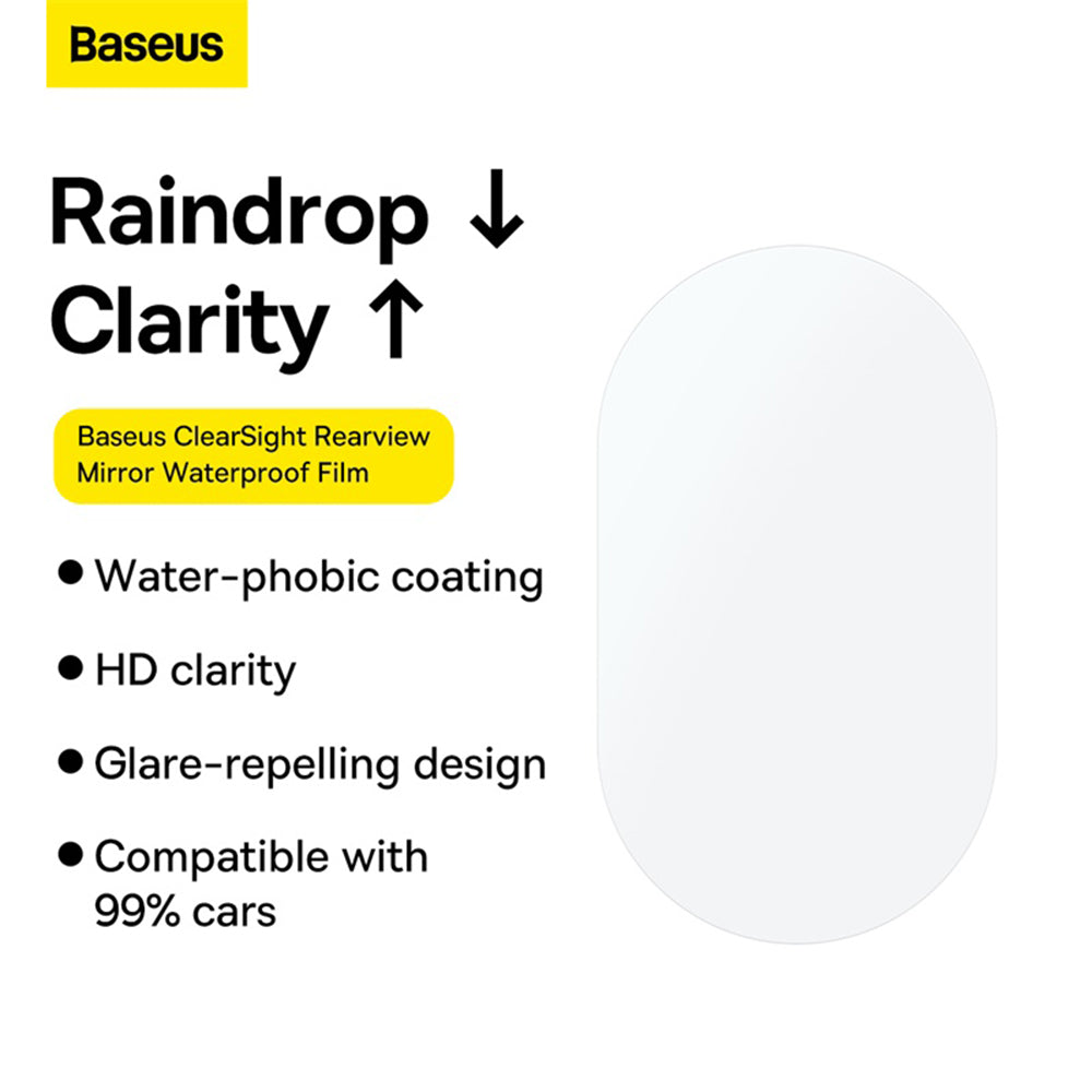 Folija za ogledalo protiv kiše Baseus ClearSight, 136mm x 96mm, Plastika, Set 2 komada C11853200201-00