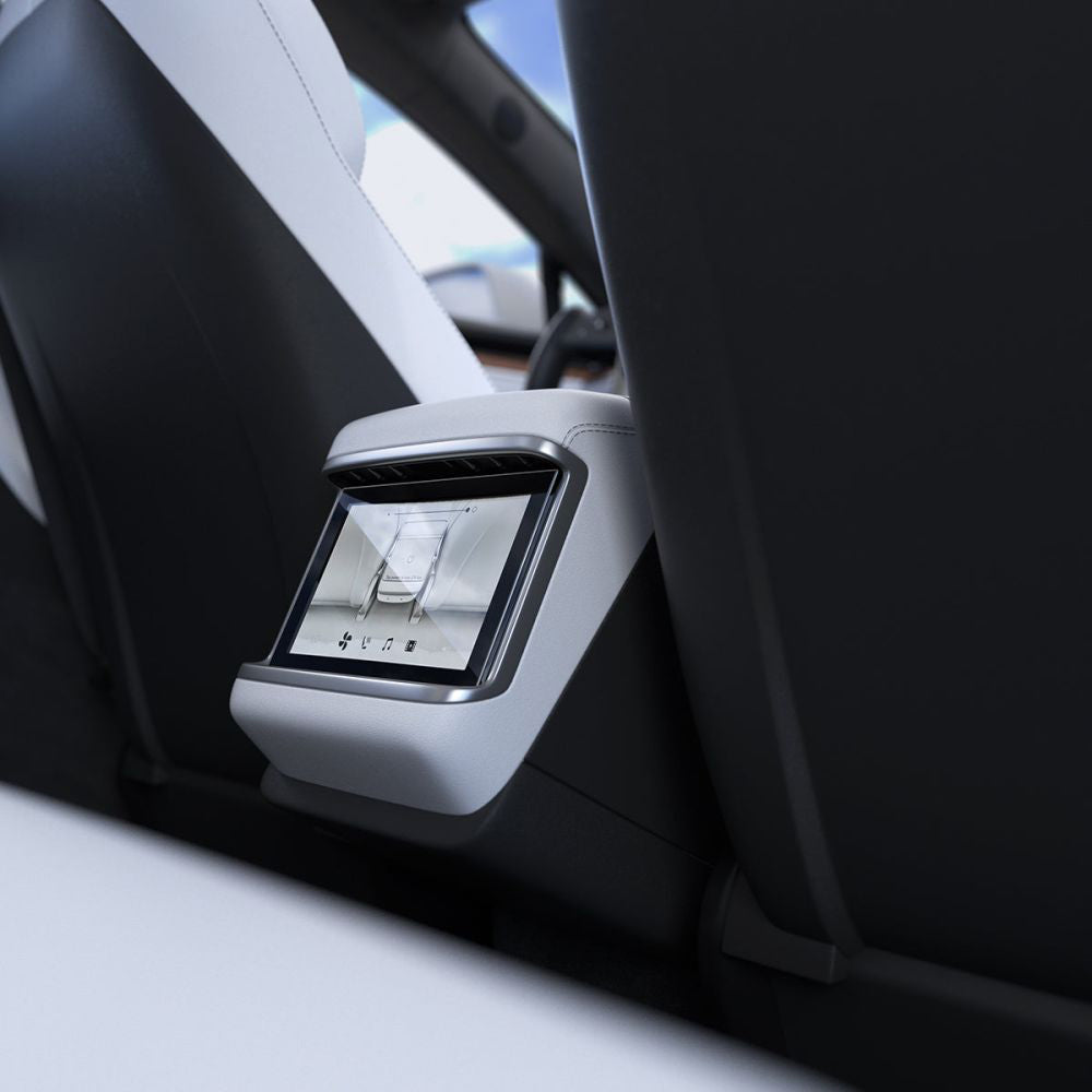 Folija za zaštitu Spigen GlastR Slim Anti-Glare za pravi zaslon osjetljiv na dodir Tesla X / S (2022 - 2021), Kaljeno staklo, Crna