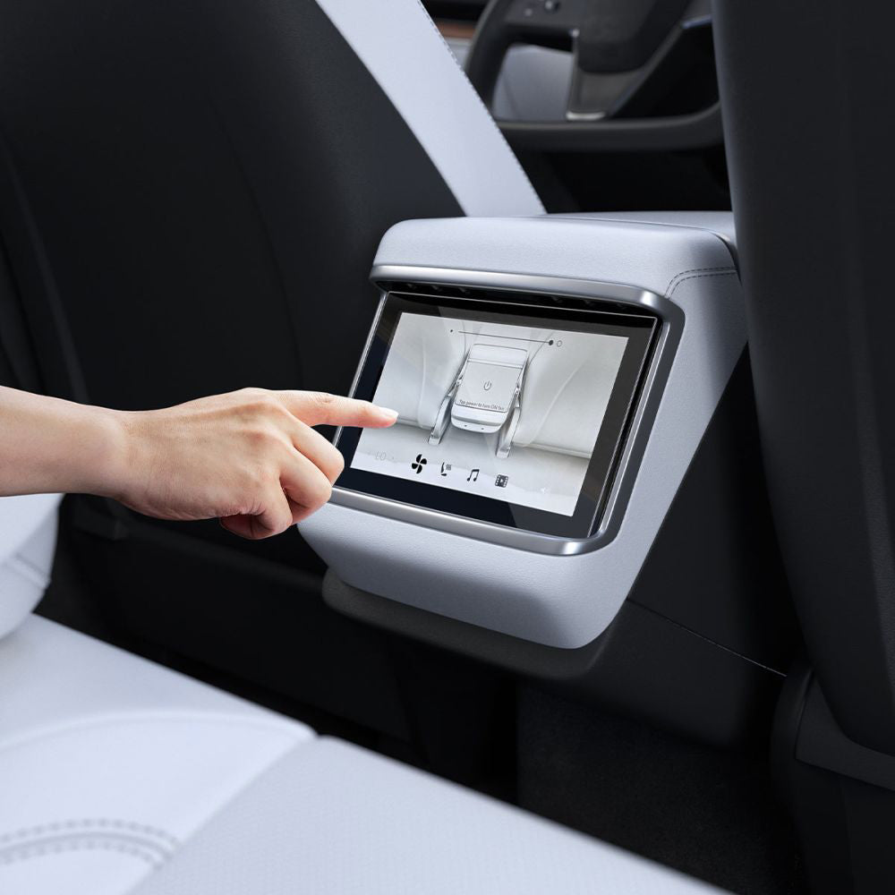 Folija za zaštitu Spigen GlastR Slim Anti-Glare za pravi zaslon osjetljiv na dodir Tesla X / S (2022 - 2021), Kaljeno staklo, Crna