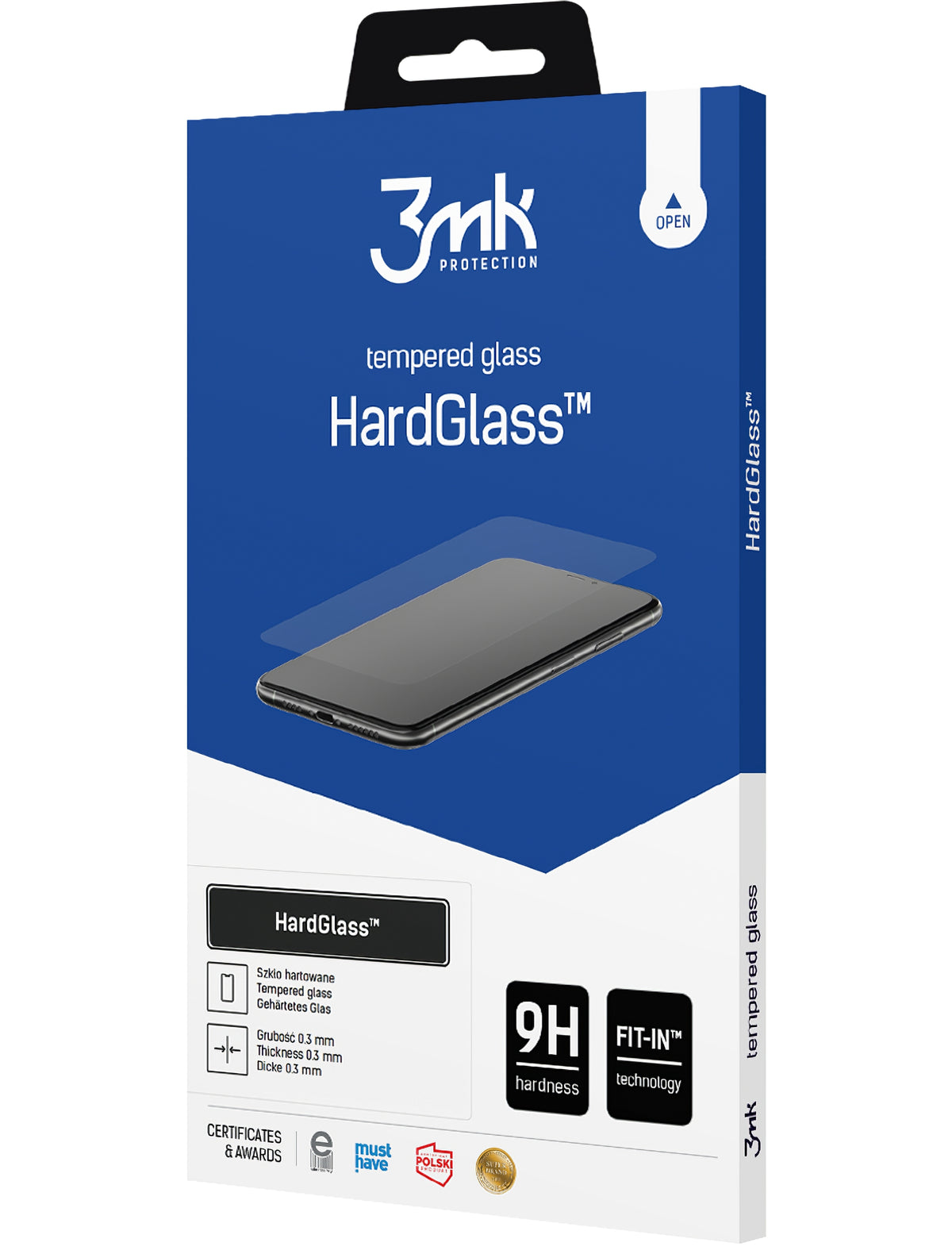 Zaštitna folija za ekran 3MK HardGlass za Apple iPhone 17e / 16e / 14 / 13 Pro, Kaljeno staklo, Full Glue