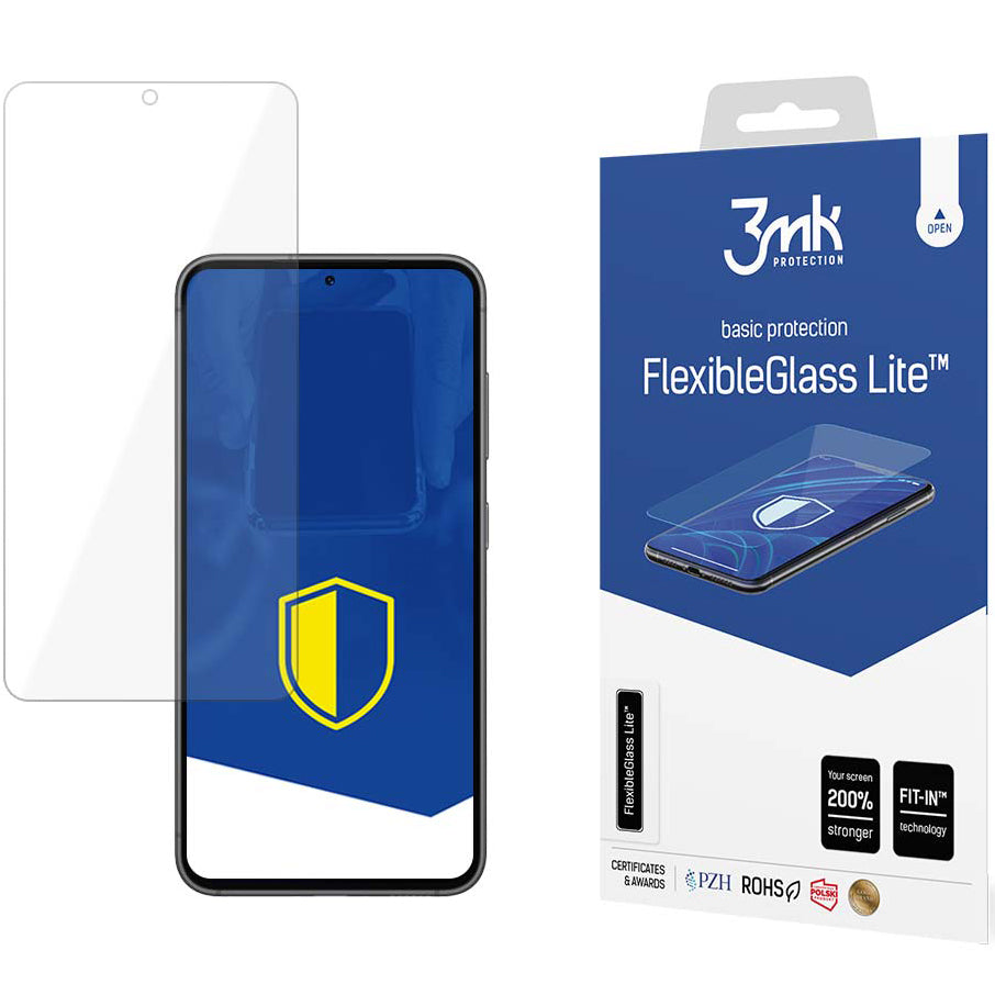 Zaštitna folija za ekran 3MK FlexibleGlass Lite za Samsung Galaxy S23 S911, Fleksibilno staklo, Full Glue
