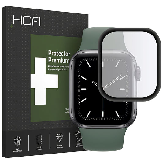 Folija zaštite HOFI Hybrid za Apple Watch 44mm Series, Plastika, Crna H0FI022BLK