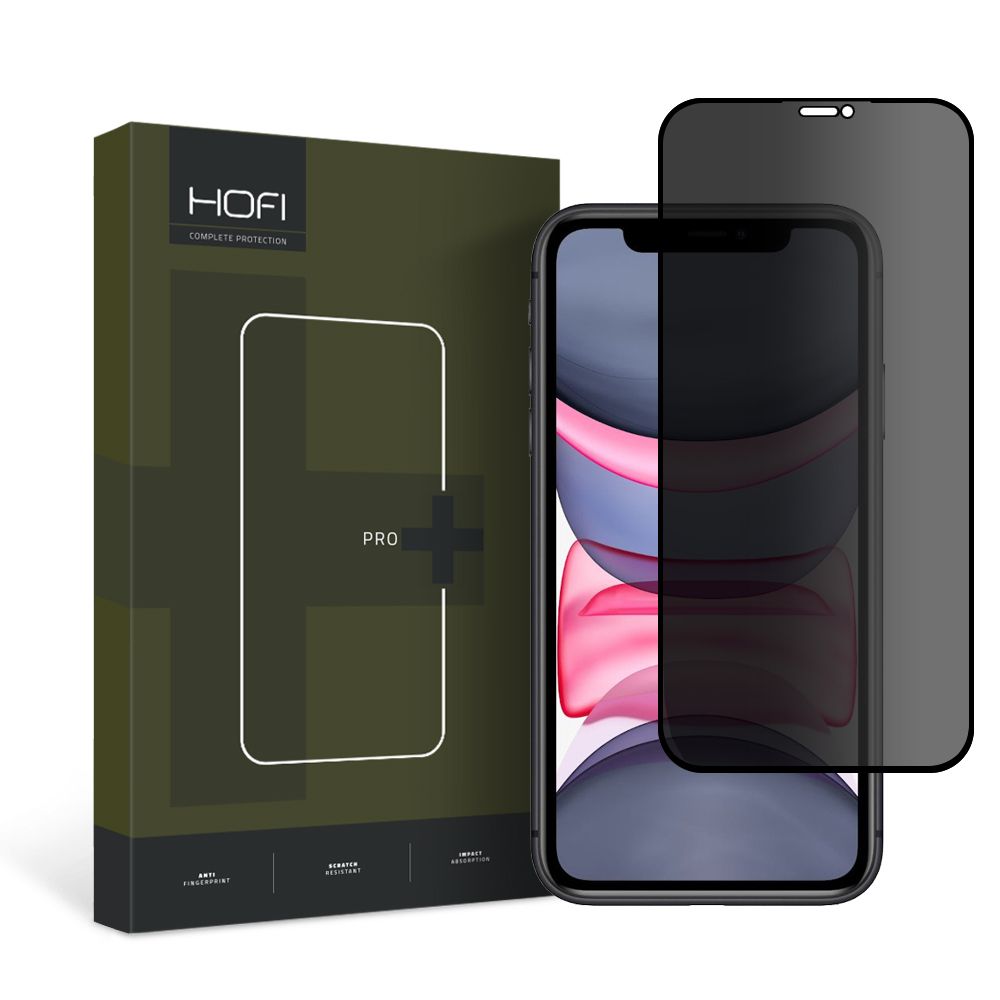 Zaštitna folija za ekran Privacy HOFI PRO+ za Apple iPhone 11 / XR, Kaljeno staklo, Full Glue