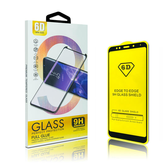 Zaštitna folija za ekran OEM za Huawei P30 lite New Edition / P30 lite, Kaljeno staklo, Pun ljepilo, 6D, Crna