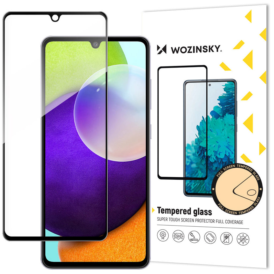 Zaštitna folija za ekran WZK za Samsung Galaxy A33 5G A336, Kaljeno staklo, Full Glue, Crna