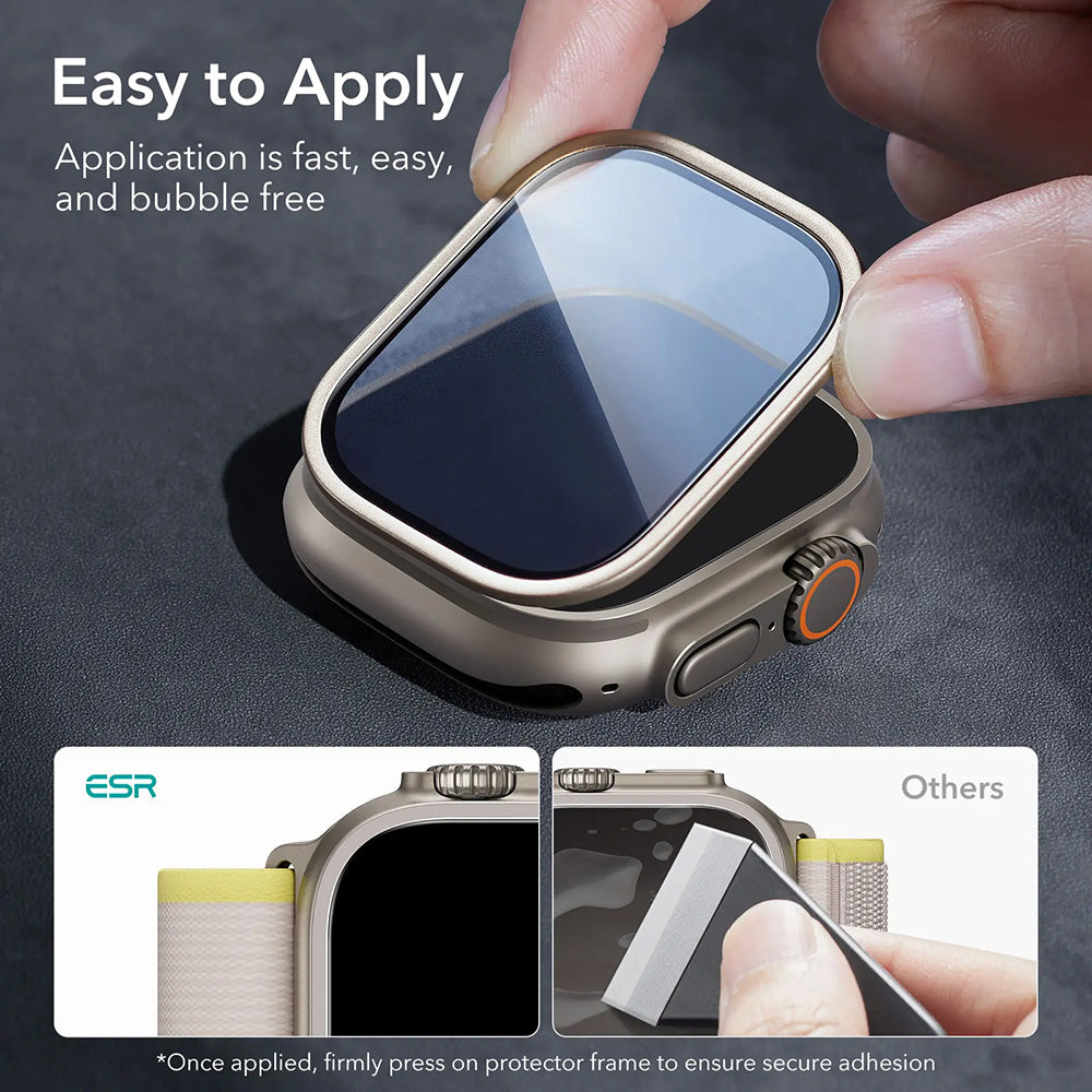 Zaštitna folija ESR Armorite za Apple Watch Ultra seriju, Set od 2 komada, Kaljeno staklo, Brončana
