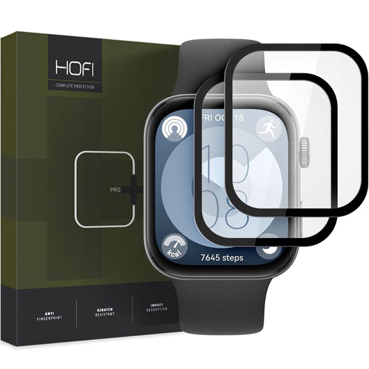 Folija zaštite HOFI Hybrid PRO+ za Huawei Watch Fit 3, Set od 2 komada, Plastika, Crna