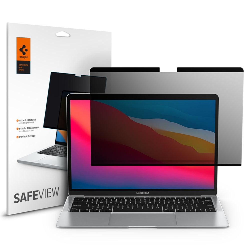 Zaštitna folija za privatnost Spigen Safe View Magnetic za Apple MacBook Air 13 inča (2026) / (2025) / (2024) / (2022), Plastika AFL06253