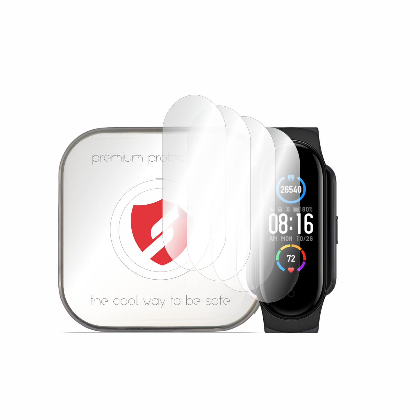 Zaštitna folija Smart Protection Premium Classic za Amazfit Band 5 / Xiaomi Smart Band 6 / Band 5, Set 4 komada, Plastika