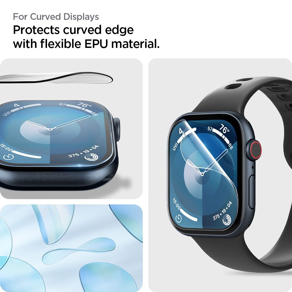 Folija zaštite Spigen Elite Shield EZ FIT za Apple Watch 46mm Series, Set od 2 komada, Plastika AFL08579
