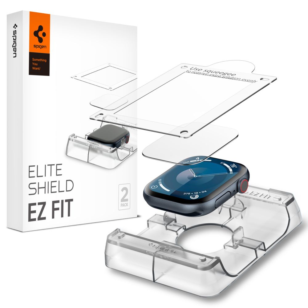 Folija zaštite Spigen Elite Shield EZ FIT za Apple Watch 46mm Series, Set od 2 komada, Plastika AFL08579