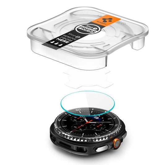 Zaštitna folija Spigen GlastR EZ FIT za Samsung Galaxy Watch8 Classic, Set 2 komada, Kaljeno staklo AGL09877