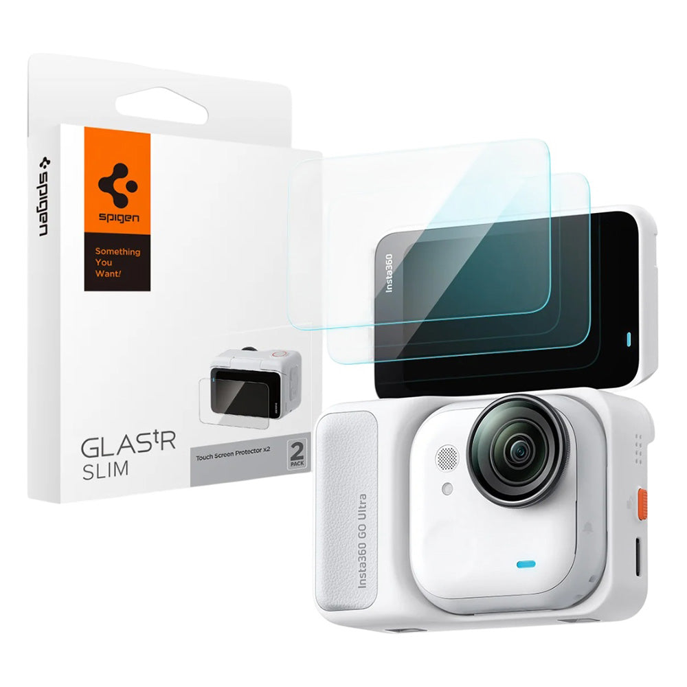 Zaštitna folija za ekran Spigen GlastR Slim za Insta360 Go Ultra, Kaljeno staklo, Set od 2 komada AGL11171