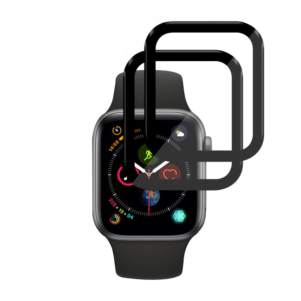 Folija za zaštitu Techsuit Nano Flex za Apple Watch 40mm seriju, Set 2 komada, Plastika, Crna