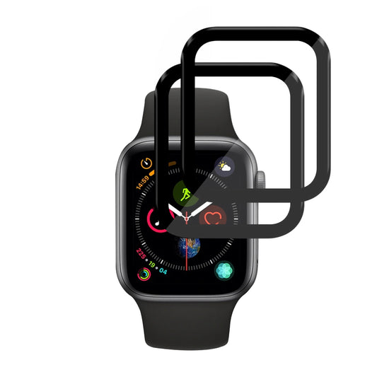 Folija za zaštitu Techsuit Nano Flex za Apple Watch 40mm seriju, Set 2 komada, Plastika, Crna