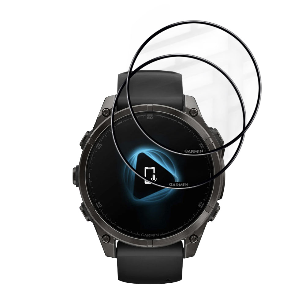 Zaštitna folija Techsuit Nano Flex za Garmin Fenix 8 Pro 47mm / 8 47mm, Set 2 komada, Plastika, Crna