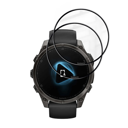 Zaštitna folija Techsuit Nano Flex za Garmin Fenix 8 Pro 47mm / 8 47mm, Set 2 komada, Plastika, Crna