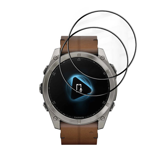 Folija za zaštitu Techsuit Nano Flex za Garmin Fenix 8 Pro 51mm / 8 51mm, Set 2 komada, Plastika, Crna
