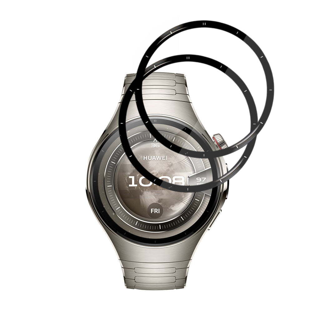 Folija za zaštitu Techsuit Nano Flex za Huawei Watch 5 46mm, Set 2 komada, Plastika, Crna