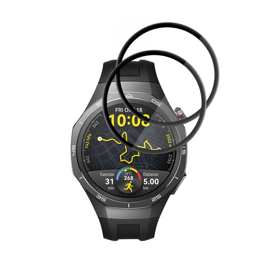 Zaštitna folija Techsuit Nano Flex za Huawei Watch GT 5 Pro 46mm, Set 2 komada, Plastika, Crna