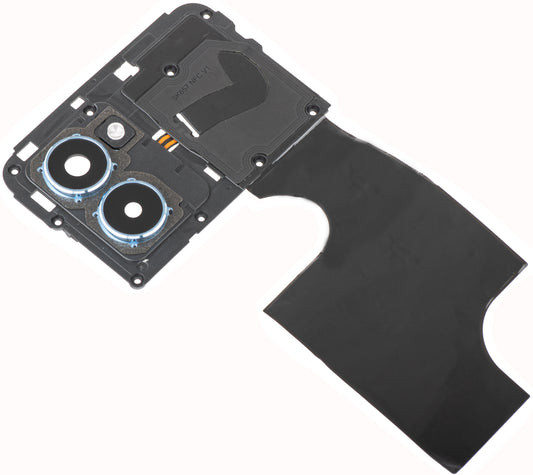 Staklo stražnje kamere - Blitz - Unutarnji okvir - NFC antena HMD Pulse Pro, s okvirom, Srebrno, Service Pack 286954396