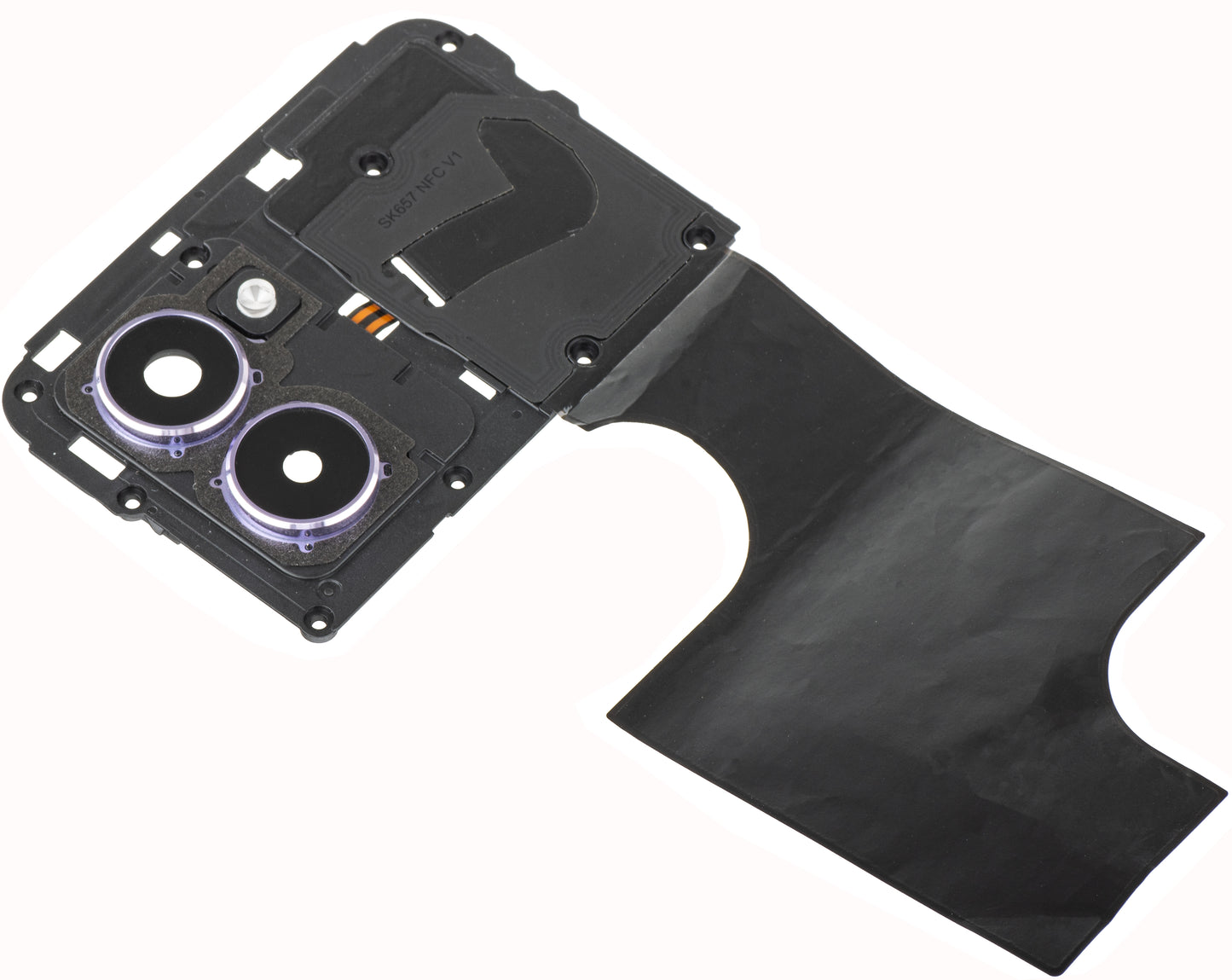 Staklo stražnje kamere - Blitz - Unutarnji okvir - NFC antena HMD Pulse Pro, s okvirom, Ljubičasta (Twilight Purple), Service Pack 286954416