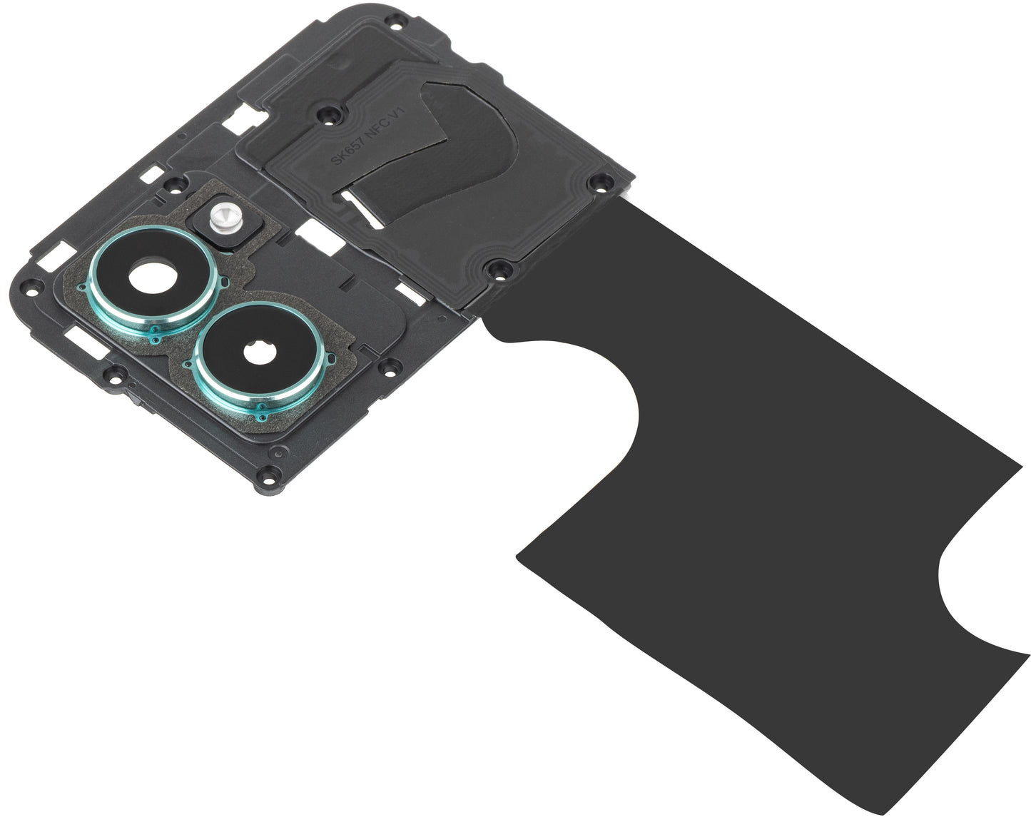 Staklo stražnje kamere - Blitz - Unutarnji okvir HMD Pulse Pro, s okvirom, Zelena (Glacier Green), Service Pack 286954440