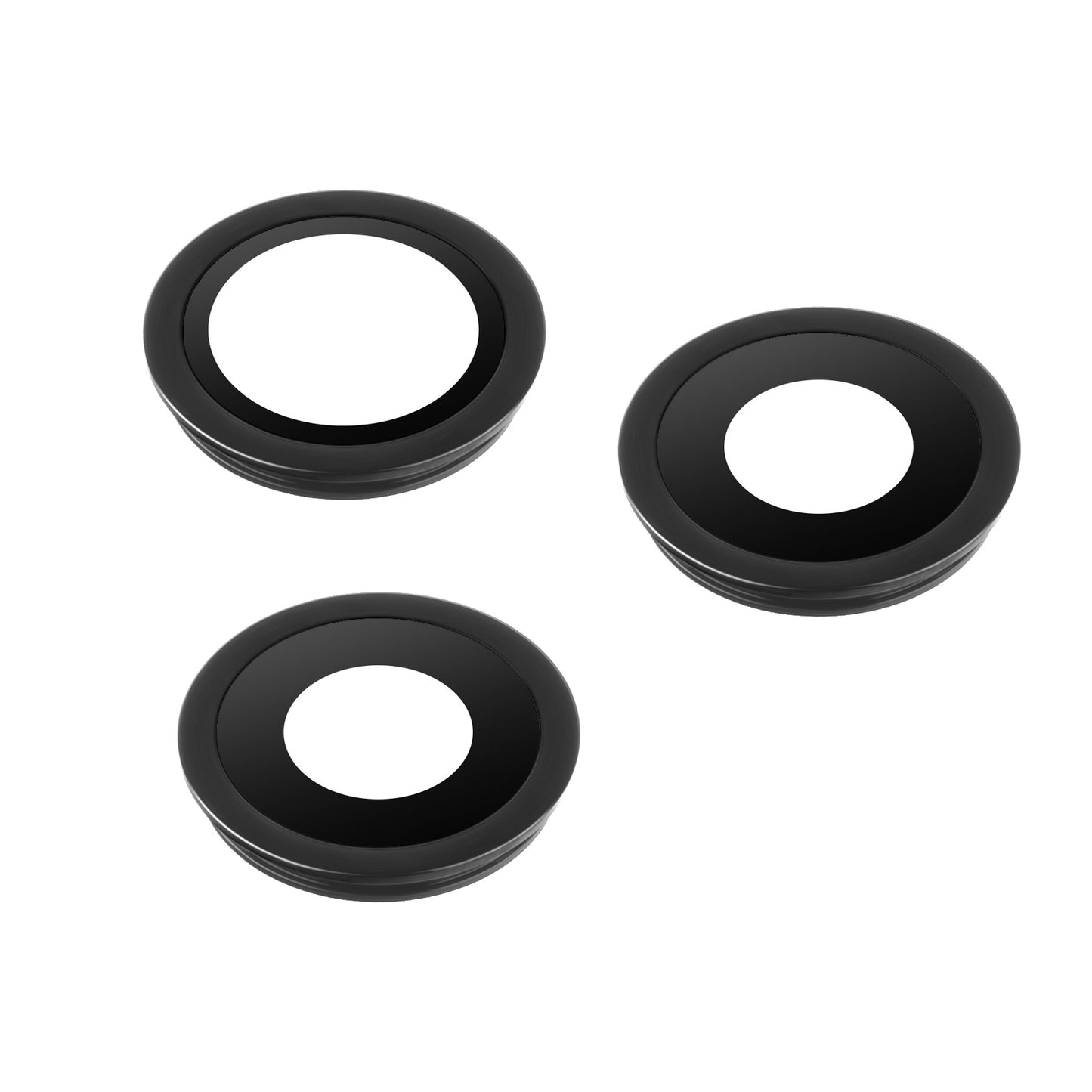 Staklo stražnje kamere Apple iPhone 11 Pro / 11 Pro Max, Wide + UltraWide + Telephoto, s okvirom (unutarnjim), crno