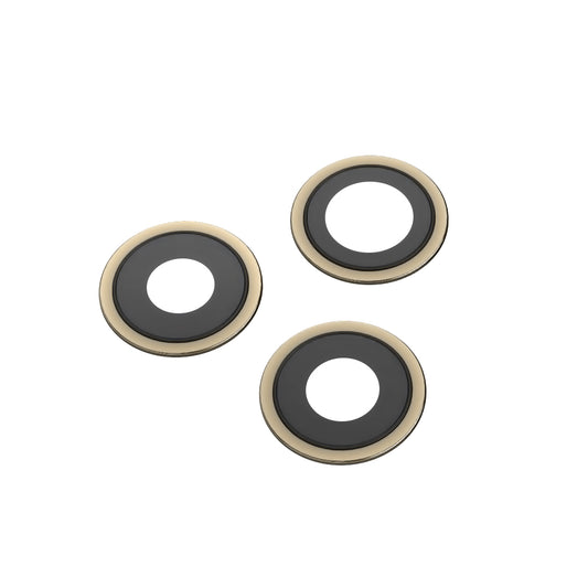 Stražnje staklo kamere Apple iPhone 12 Pro, Wide + UltraWide + Telephoto, s okvirom, Zlatno