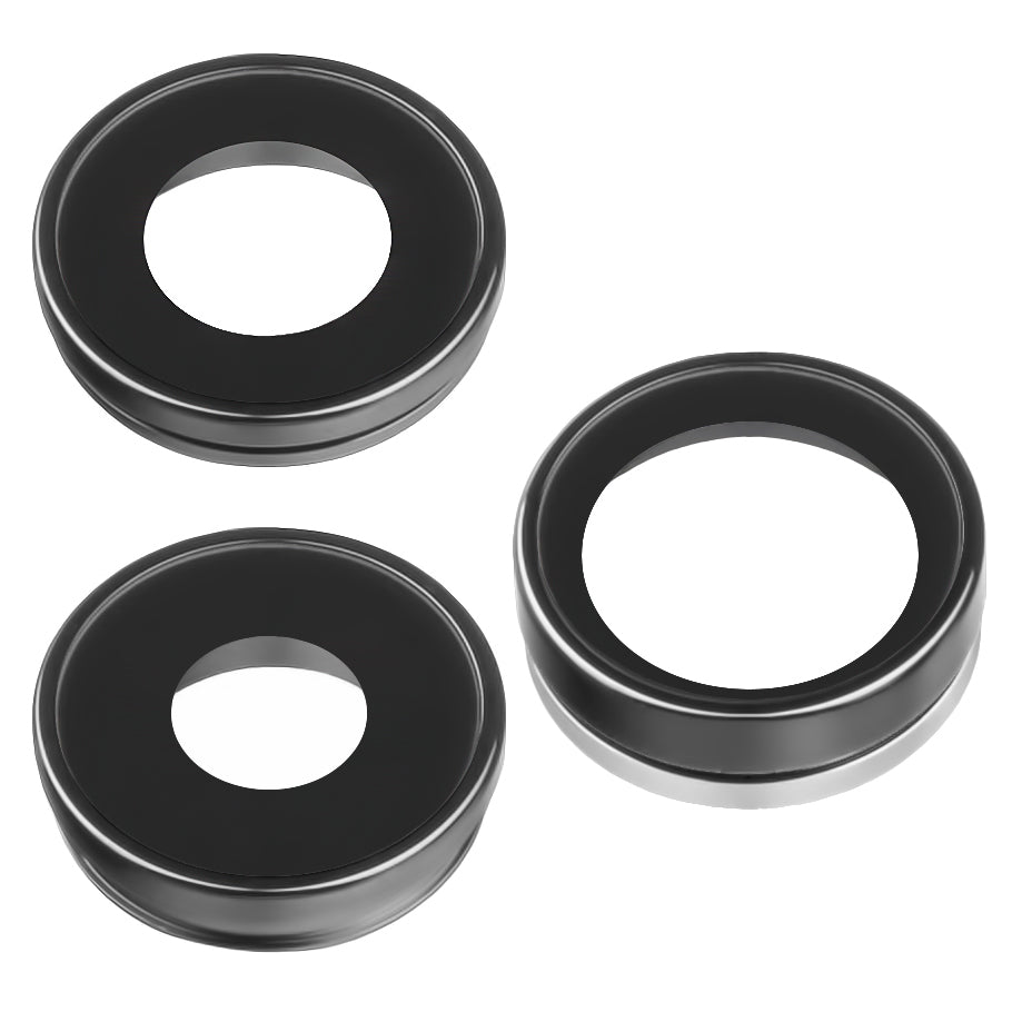 Staklo stražnje kamere Apple iPhone 13 Pro Max / 13 Pro, Wide + UltraWide + Telephoto, s okvirom (unutarnjim), crno