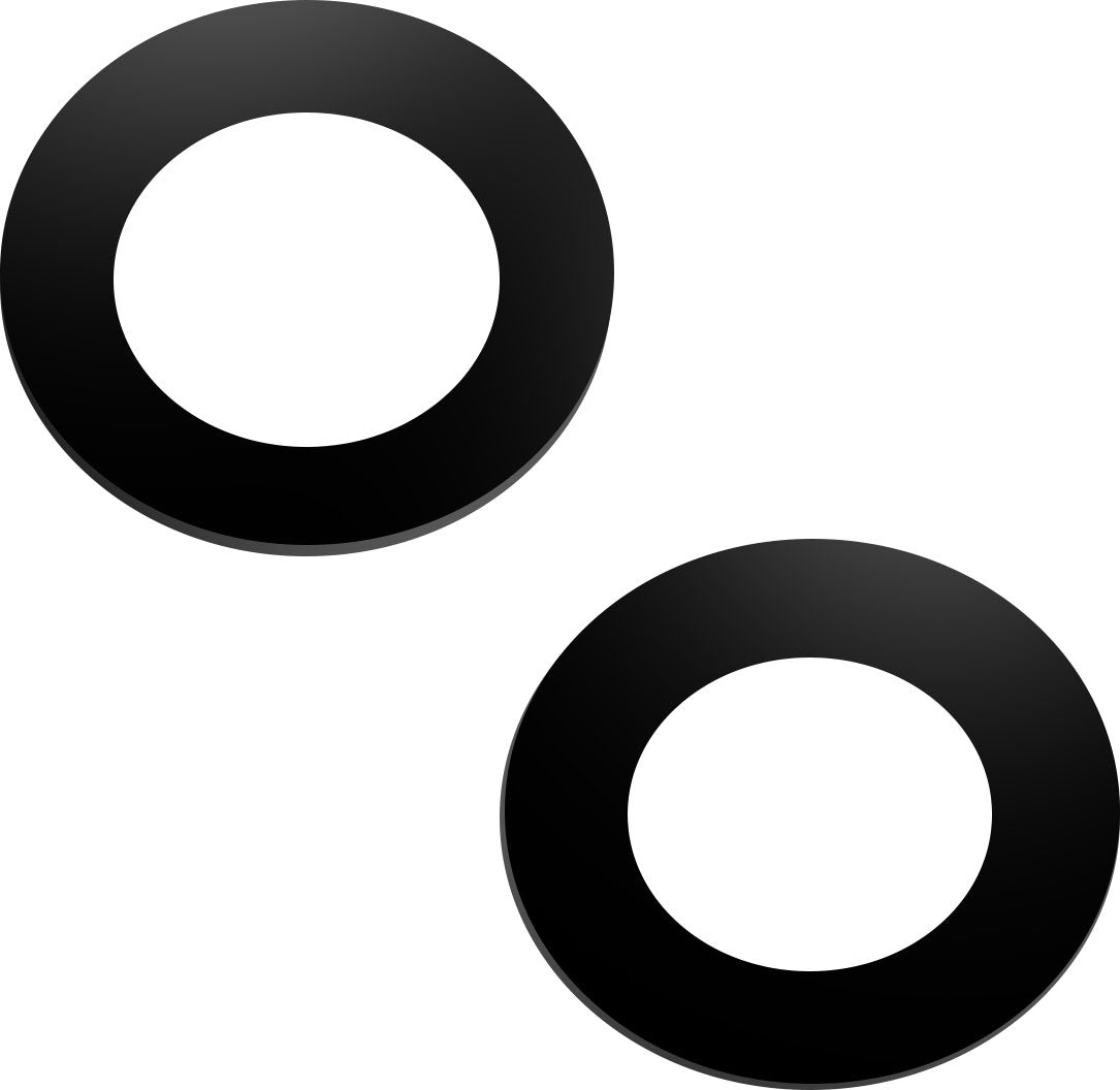 Staklo stražnje kamere Apple iPhone 14 Plus / 14, Wide + UltraWide, Crno