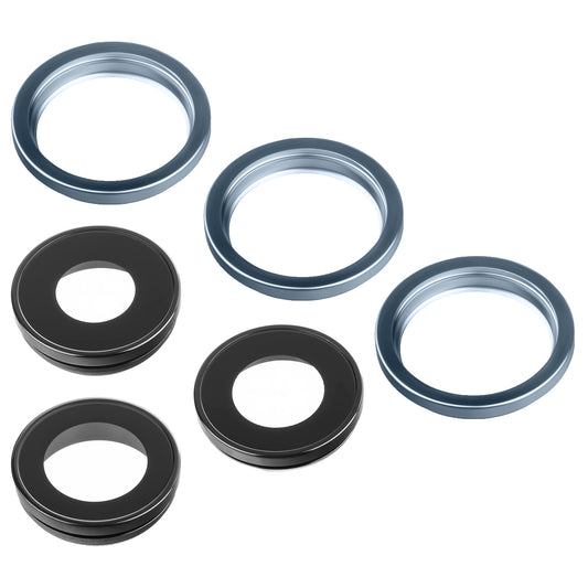 Staklo stražnje kamere Apple iPhone 12 Pro Max, Wide + UltraWide + Telephoto, s okvirom, plavo