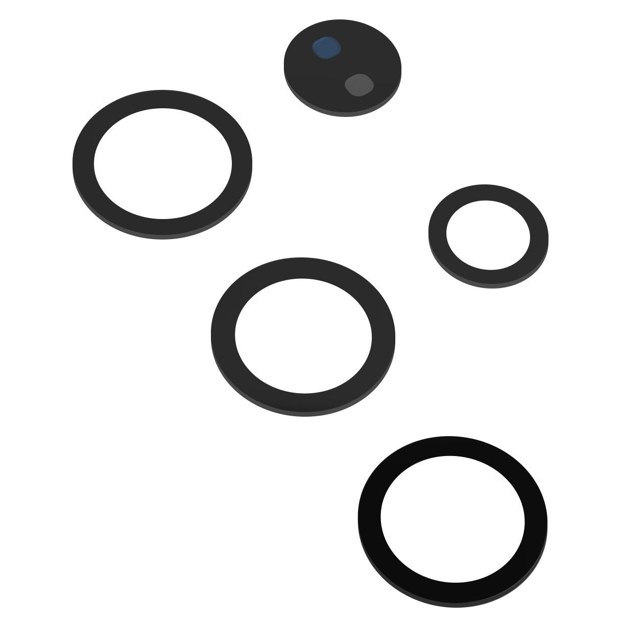 Staklo stražnje kamere Samsung Galaxy S22 Ultra 5G S908, Laser + Telephoto + Telephoto Periscope + UltraWide + Wide, Crno