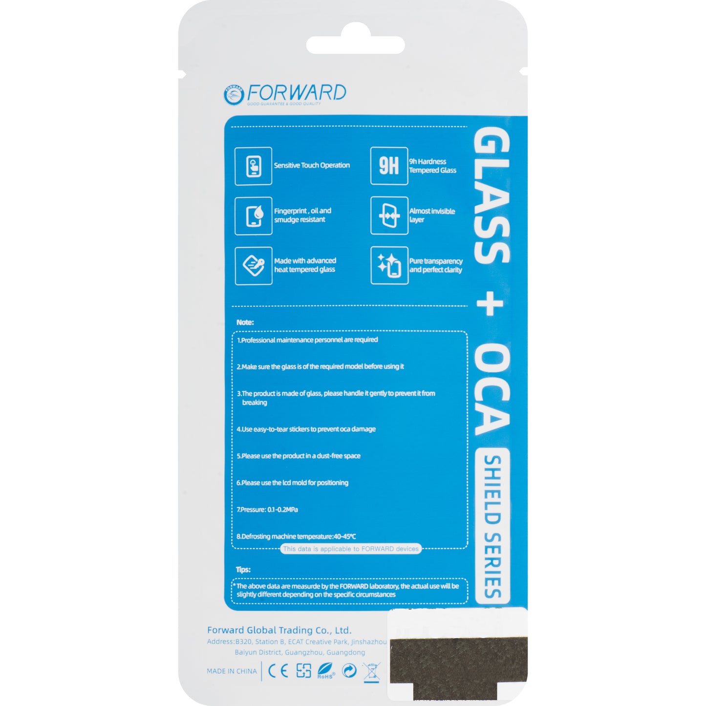 Staklo zaslona + OCA Forward Shield za Samsung Galaxy S23+ S916, Crna