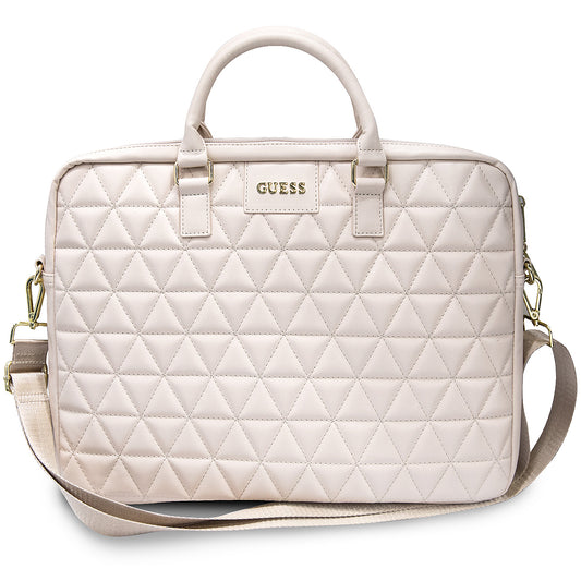 Torba Guess Quilted za laptop 15 inča, roza