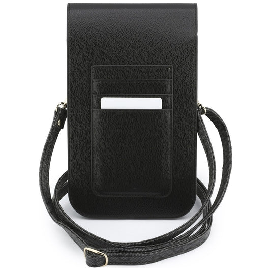 Univerzalna torbica za telefon, Guess, 4G Grained Classic Logo, Crna