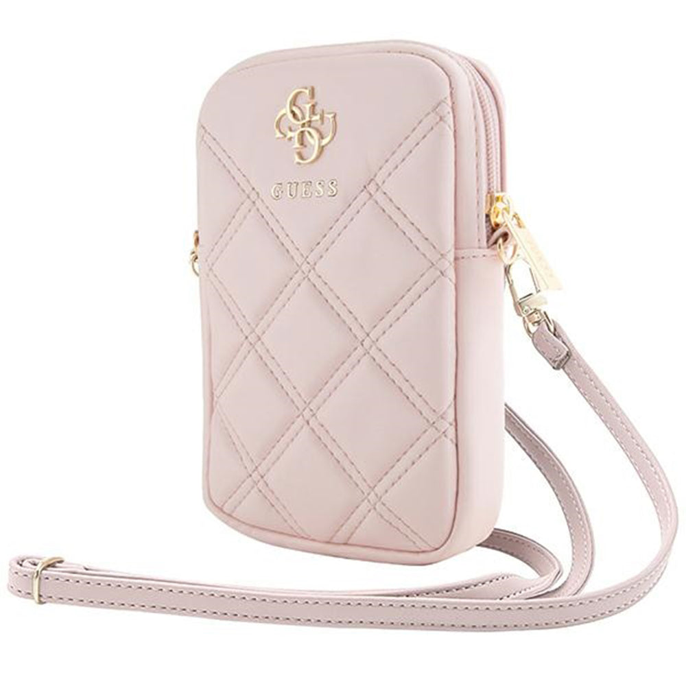 Univerzalna torba za telefon, Guess, Quilted 4G, Roza