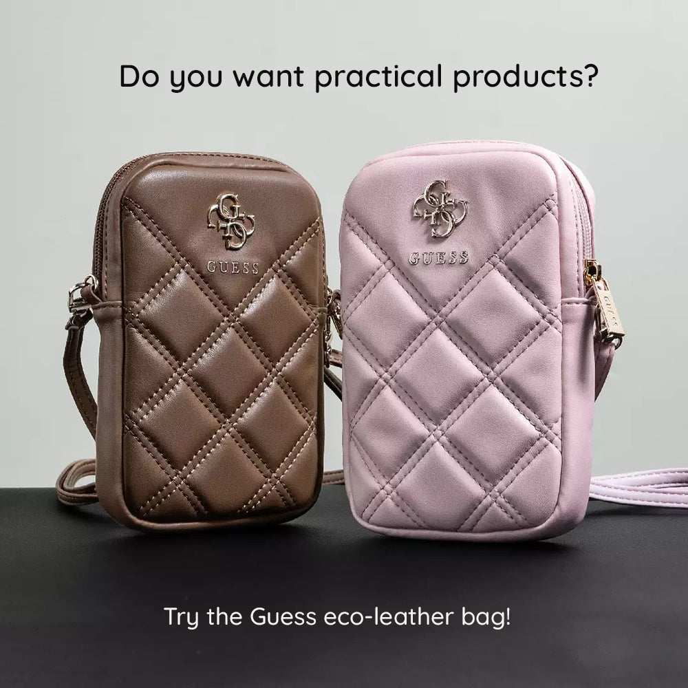 Univerzalna torba za telefon, Guess, Quilted 4G, Roza