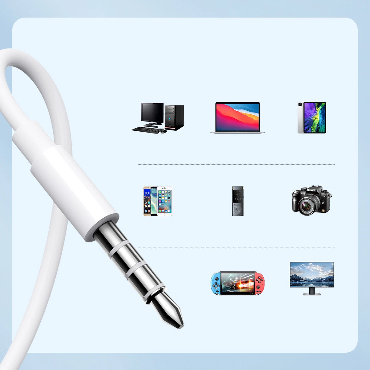 Handsfree 3.5mm Joyroom JR-EW01, Bijeli