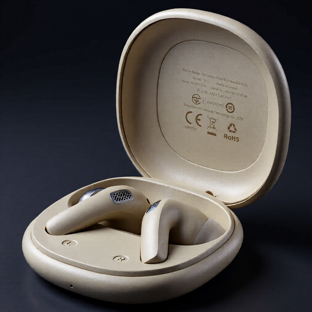 Handsfree Bluetooth Acefast W3, TWS, ANC, Kaki