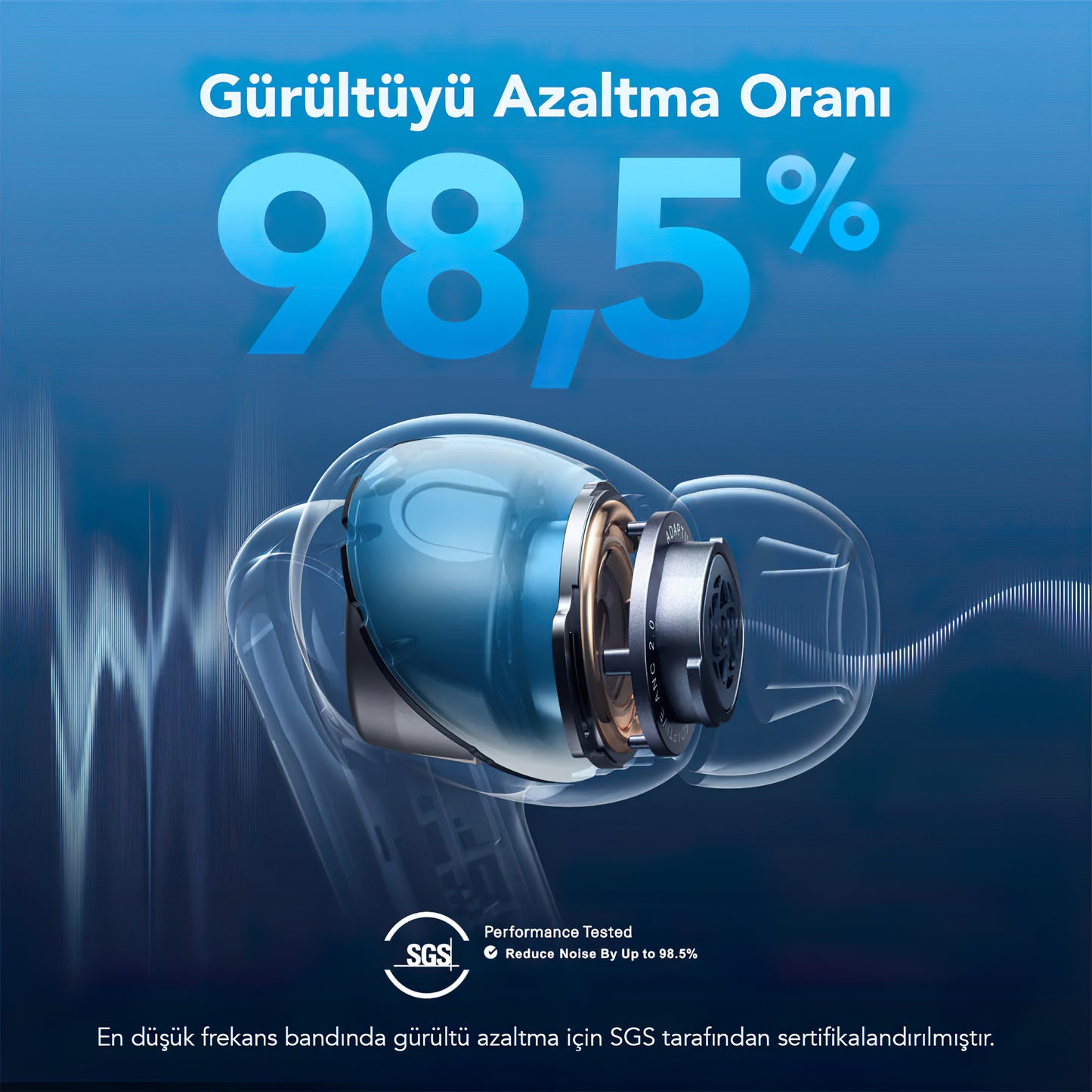 Handsfree Bluetooth Anker SoundCore Liberty 4 NC, TWS, ANC, MultiPoint, Plavi A3947G31