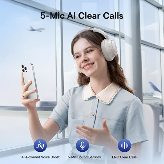 Handsfree Bluetooth Baseus Bass BH1 NC, MultiPoint, A2DP, ANC, Bijeli A0203702