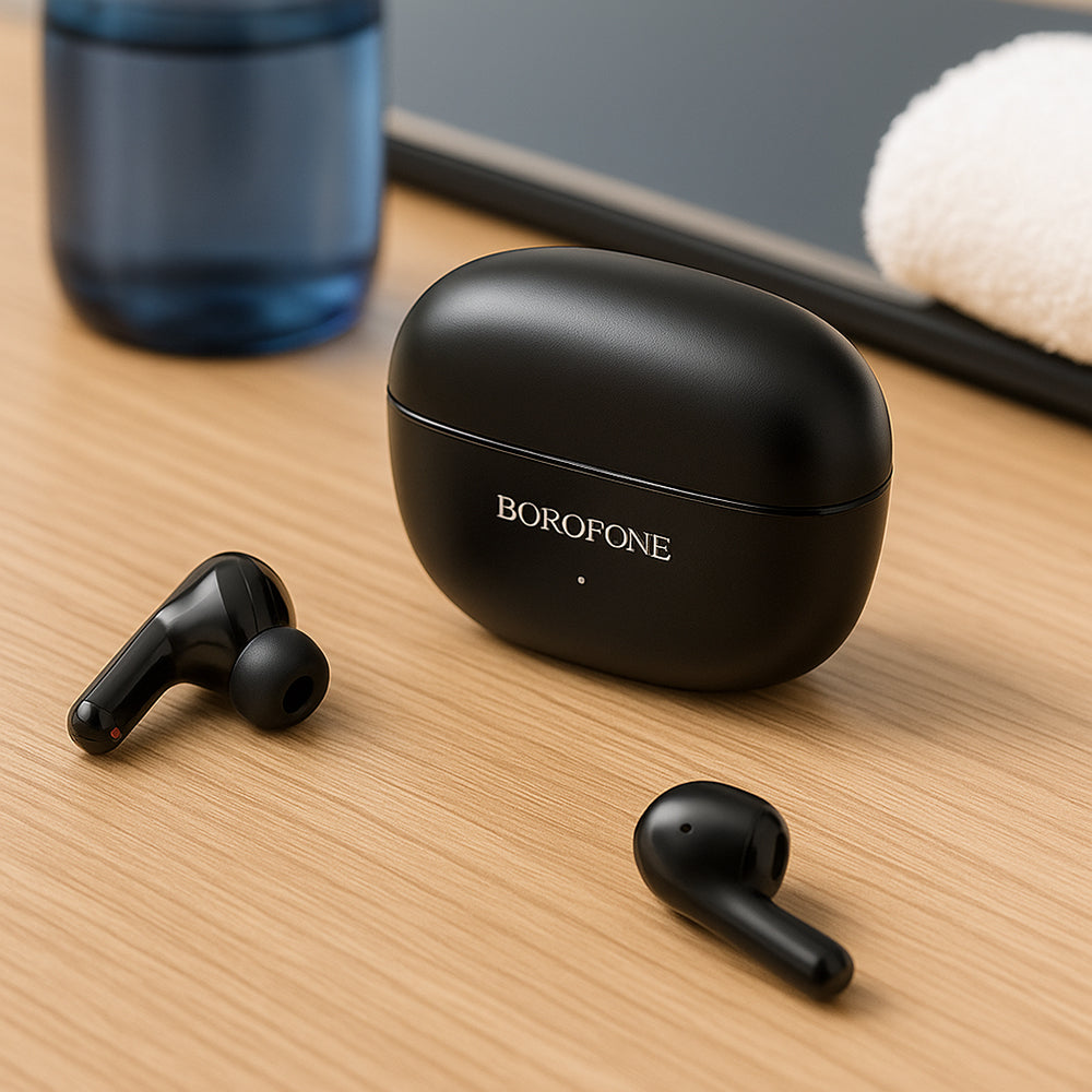 Handsfree Bluetooth Borofone FQ1 Shine, TWS, Crni